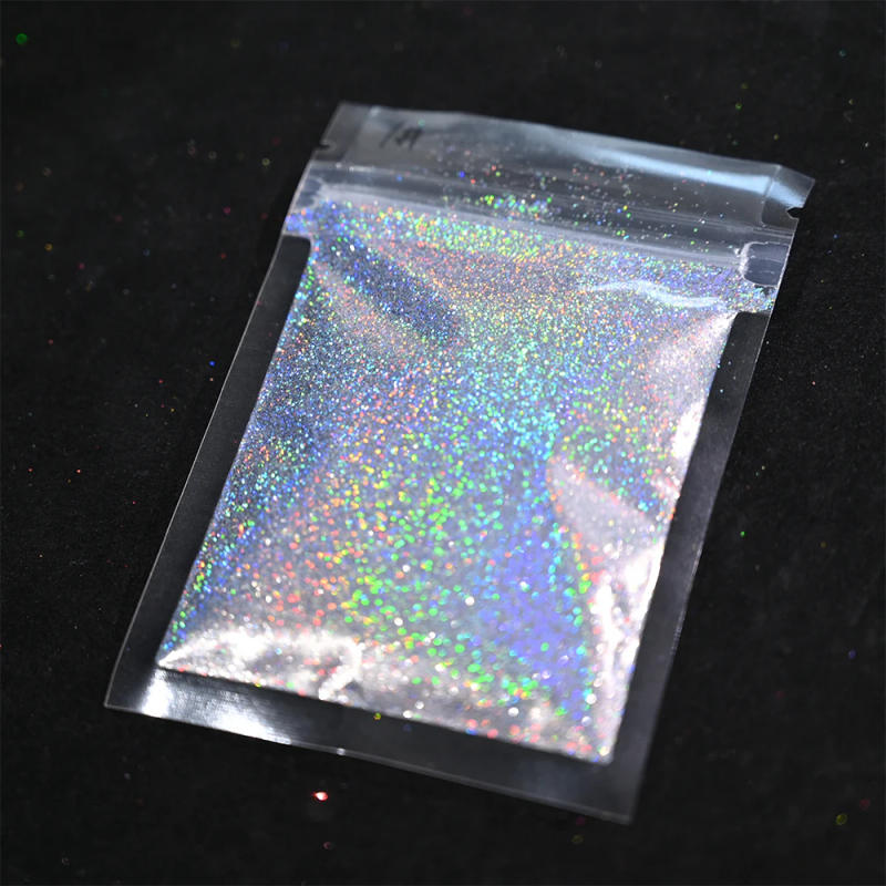 Description Picture 5 of itemLaser Holographic Rainbow Nail Glitter 0.2MM Sparkly Nails Glitter Powder 10G/5G Dazzling Glitter Dust DIY Nail Art Decoration
