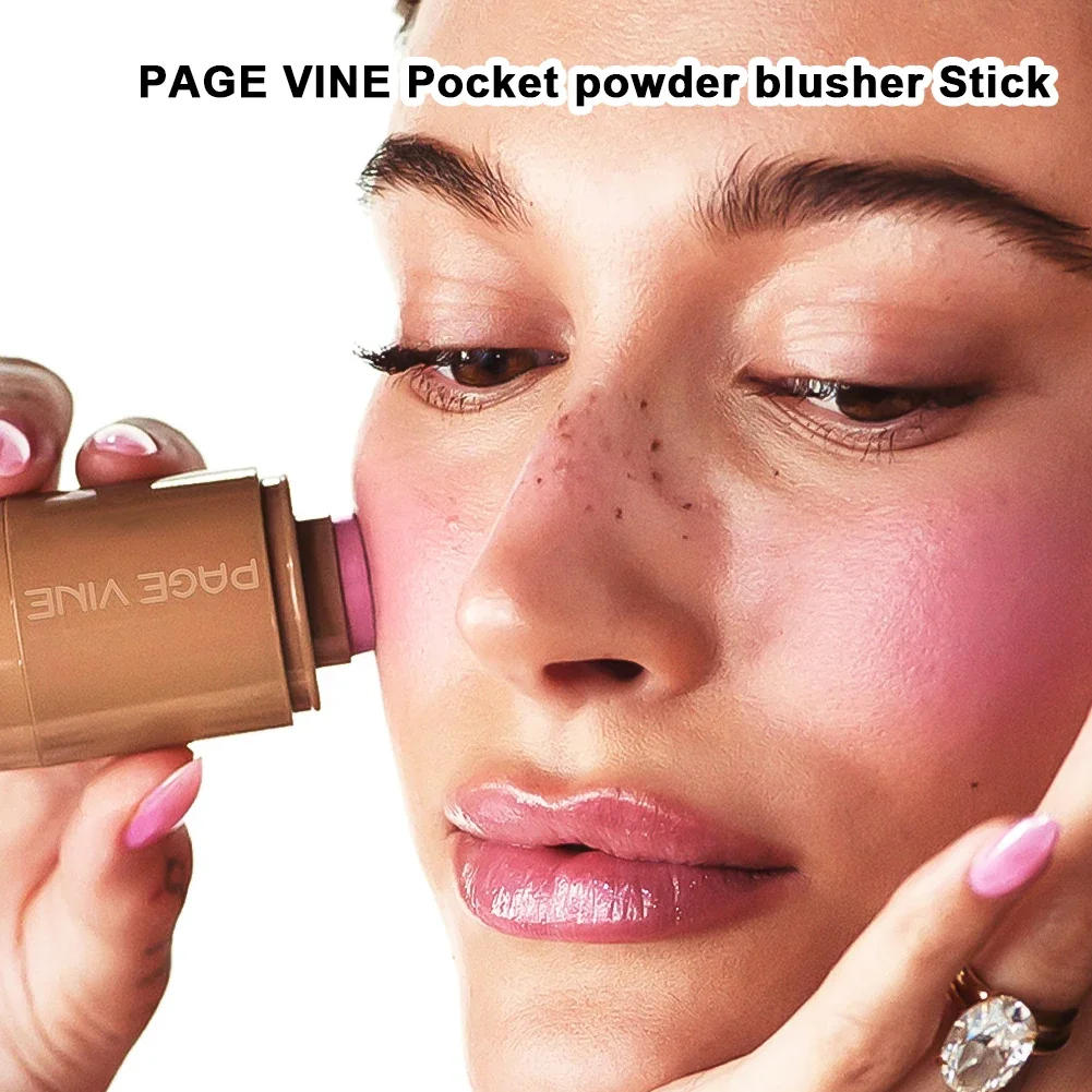 Description Picture 2 of itemMagic Blush Stick 3-in-1 Cheek Lip Tinted Moistured Blush Stick Silky Brighten Blush Cream Blusher Cosmetics Makeup Products