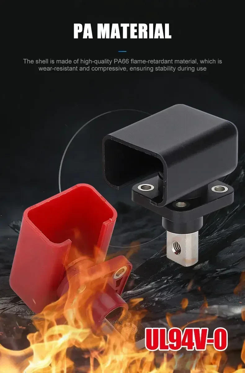 Description Picture 5 of item120A 200A 300A All Copper Lithium Battery Terminal Block High Current Energy Inverter Plug Wall Mounted Type Storage Connector