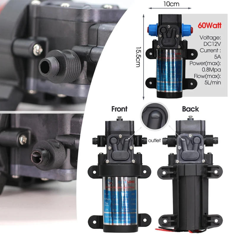 Description Picture 5 of item0.6mm Garden Misting Cooling System 60w Self-priming Pump Ball Valve Timer Kit Fine Atomizer Sprayer Outdoor Irrigation Watering