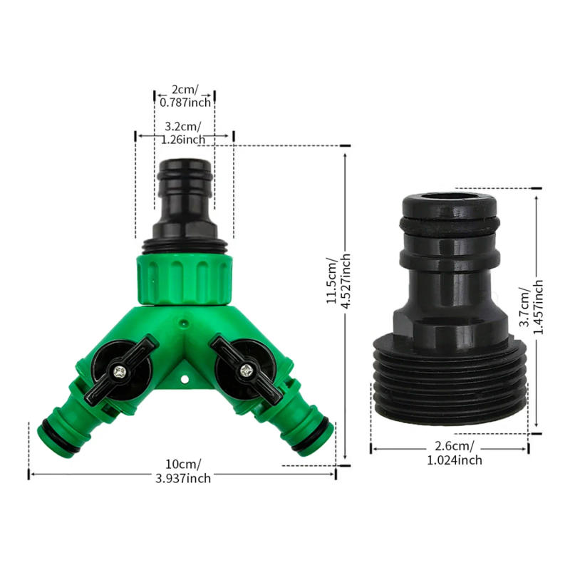 Description Picture 3 of itemGarden Hose Splitter Garden Hose Connector with Faucet Watering Shut Off for Landscaping Flower Planting Irrigation