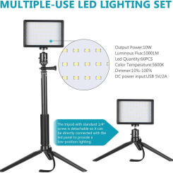 Multi-Light Source VLOG Fill Light Camera Video Light Color Card Color Three Primary Color Flat Panel Light USB Charging