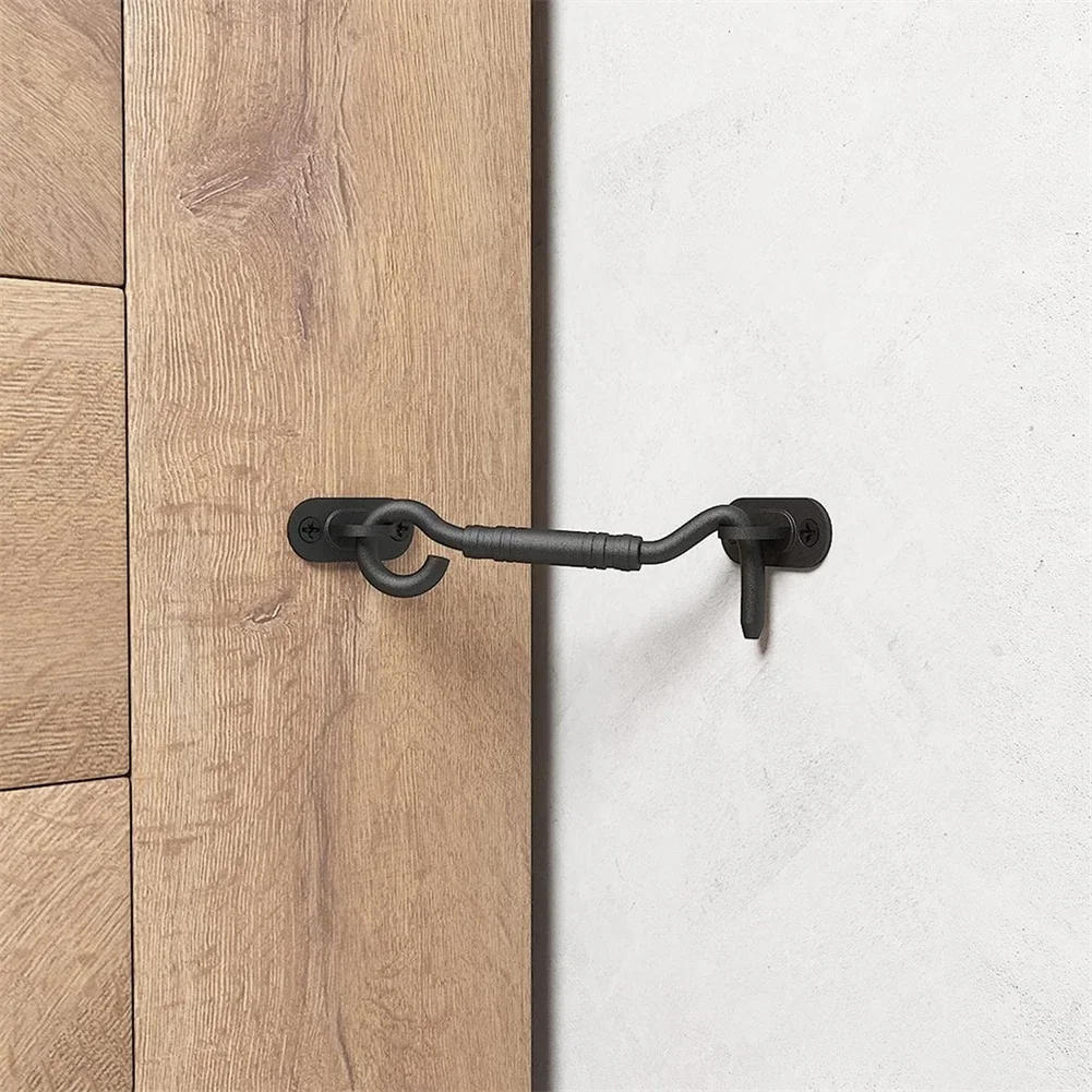 Description Picture 4 of itemSliding Barn Door Handle Hardware Set Pull Flush Gate Hardware Kit Set Matte Black Iron Door Lock Home Improvement