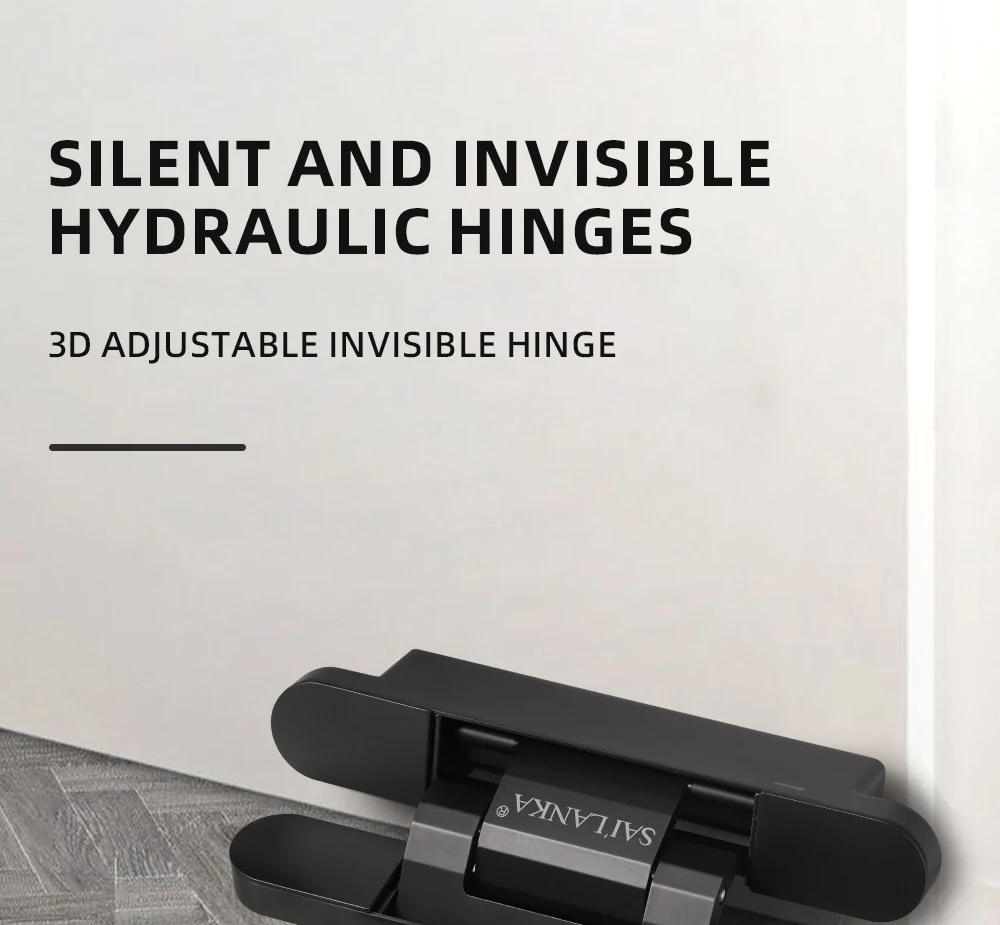 Description Picture 2 of itemSAILANKA 2024 Invisible Door Hinges Three-dimensional Adjustable Hidden Cross Hinge Charniere Automatic Door Closing Rebound