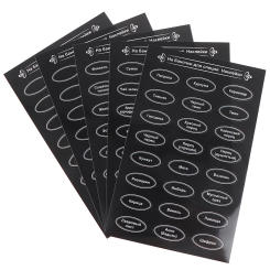 120PCS Kitchen Jars Stickers For Cans Spice Labels Russian Waterproof Self-Adhesive Pantry Organizaton Blackboard Labels
