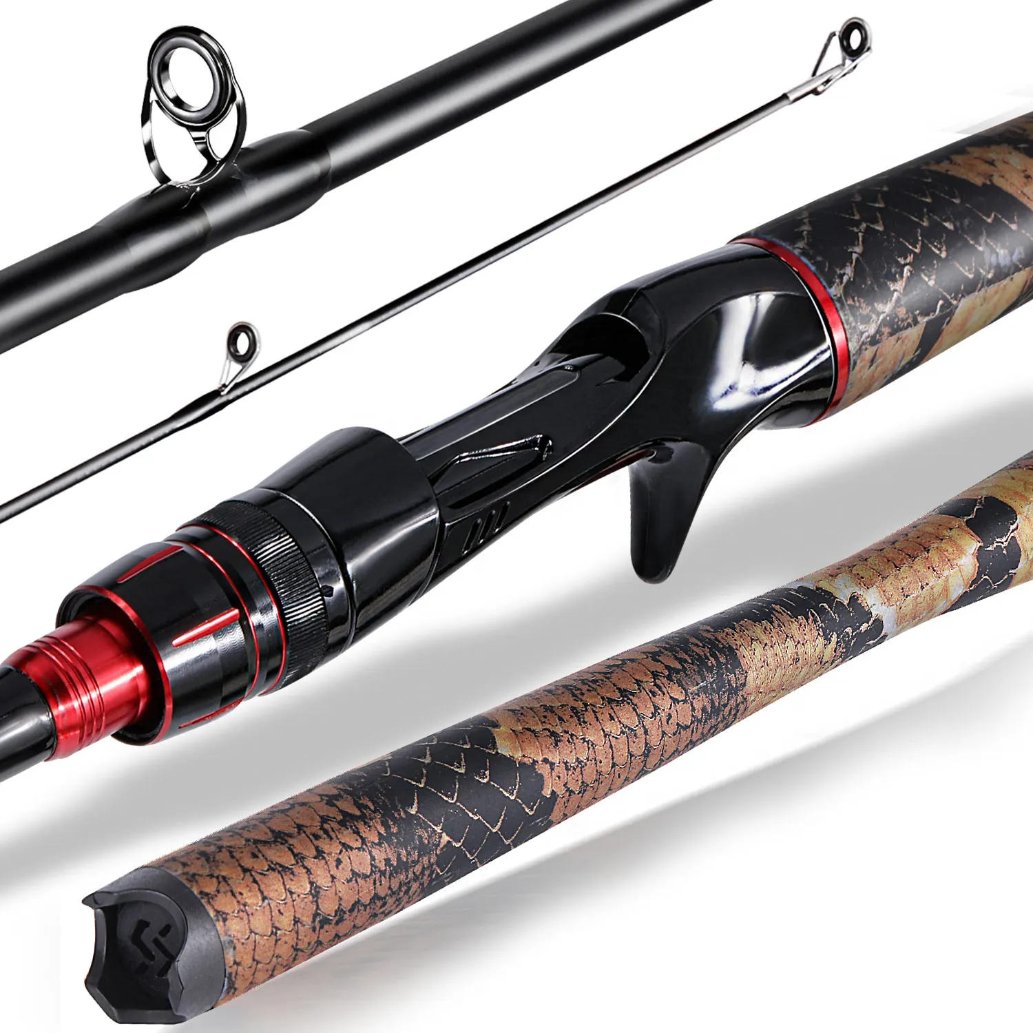 Description Picture 4 of itemSougayilang 1.8M 1.98M 2.1M Spinning Casting Fishing Rod Light Weight Carbon Fiber Travel Fishing Pole for Bass Pike Carp Tackle