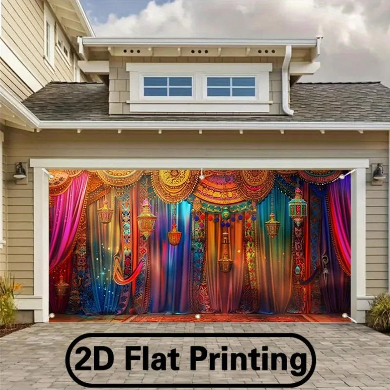 Description Picture 6 of item2D Flat Banner, 1 Piece Indian Style 2D Flat Banner for Garage Door and Holiday Decoration
