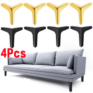 4Pcs Legs for Furniture Metal Table Feet Hardware Mount Sofa Chair Replacement Legs Home Right Angle Support