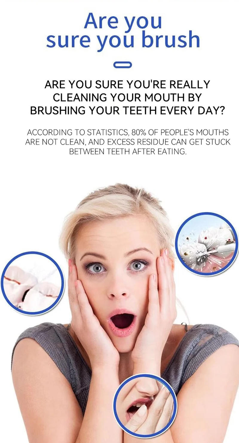 Description Picture 2 of itemProtable Water Flosser Oral Irrigator Teeth Whitening Dental Jet Pick Mouth Washing Machine Pulse Dentistry Tools Cleaner USB