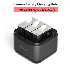 3-ways Charging Stand Battery Fast Charger Hub For GoPro Hero 12/11/10/9 Battery Charging Stand Sports Camera Accessories
