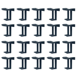 20PCS Photovoltaic Panel Drainage Buckle Surface Plate Solar Panel Water Drain Clip for Solar Panel Draining Black 40mm