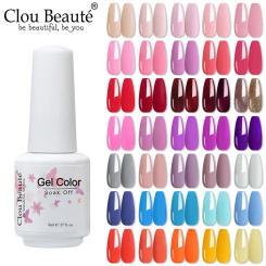 Clou Beaute Gel Nail Polish Matte Base Top Coat Vernis Semi Permanent Gel Polish Red Nude Nail Art Gel Hybrid Gellak UV Varnish