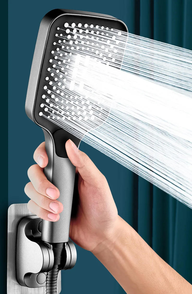 Description Picture 2 of item3 Mode Adjustable Shower Head Rainfall Shower Large Flow Showerhead High Pressure Water Saving Shower Mixer Bathroom Accessories