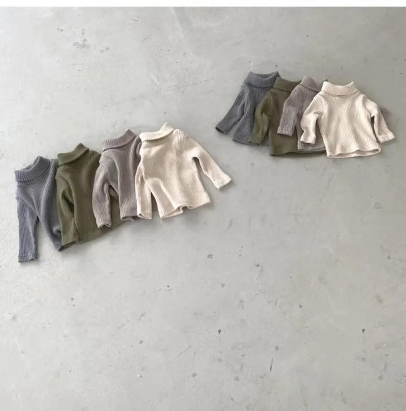 Description Picture 4 of itemWinter New Baby Solid Bottoming Shirts Infant Girl Cotton Long Sleeve T Shirts Toddler Girl Turtleneck Tops Kids Clothes