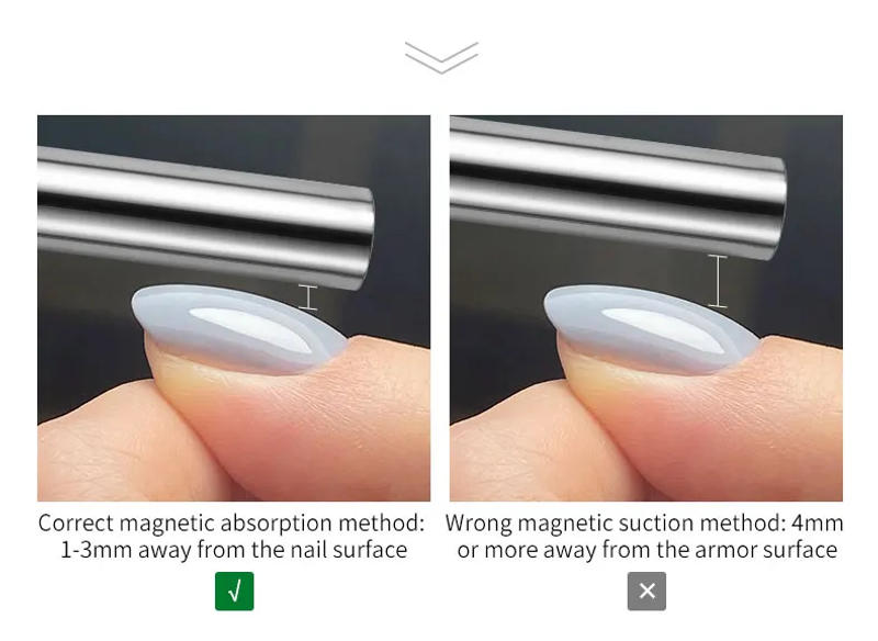 Description Picture 6 of item1PC Cat Eye Nail Magnetic Stick Cylindrical Magnet for Cat Eye UV Gel Polish Snowlight Glitter Effect Tools Manicure Design Tool