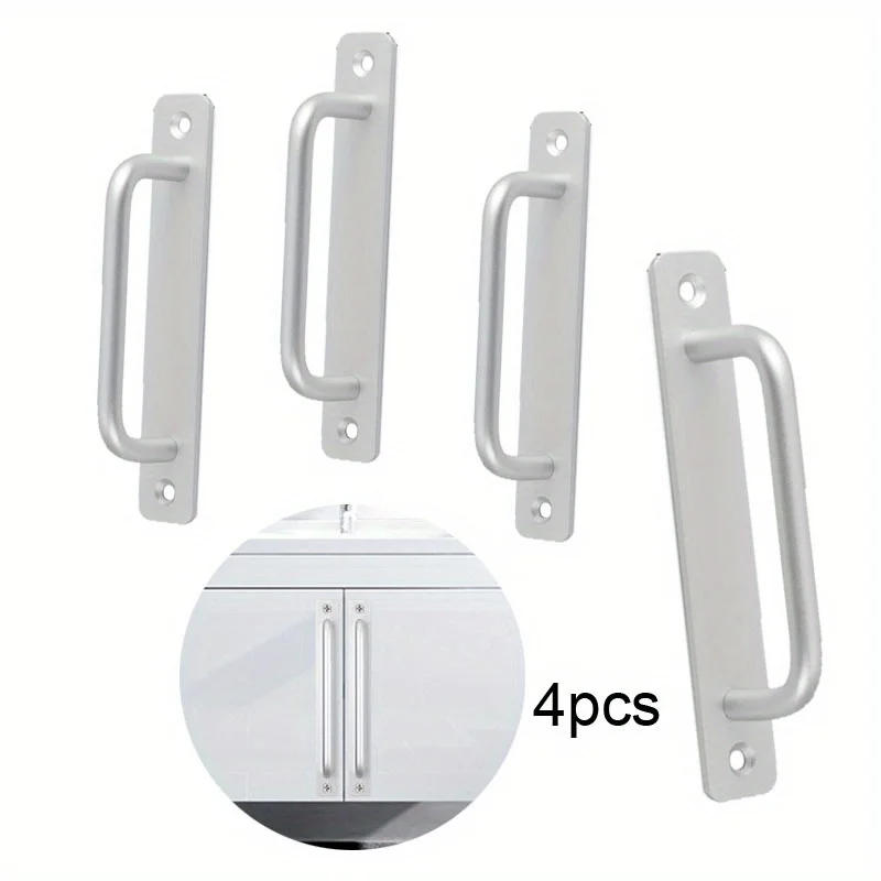 Description Picture 2 of item4pcs Sliding Barn Door Handle Pull Wood Door Handle Furniture Hardware Aluminum Cabinet Cupboard Interior Balcony Door Pull
