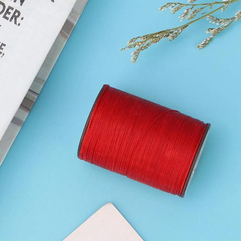 Description Picture 3 of itemWaxed Leather Thread, Wax Coated Cords, 160 m/Roll for Boots, Leather Shoes, for Bookbinding Hand Sewing Repair Jewe (0.35 mm)