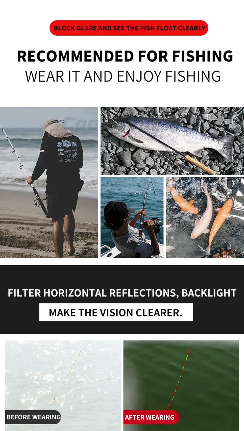 Description Picture 5 of itemTop Photochromic Fishing Sunglasses Men Polarized Chameleon Glasses Sport Driving Goggles Anti-glare Sun Glasses zonnebril heren