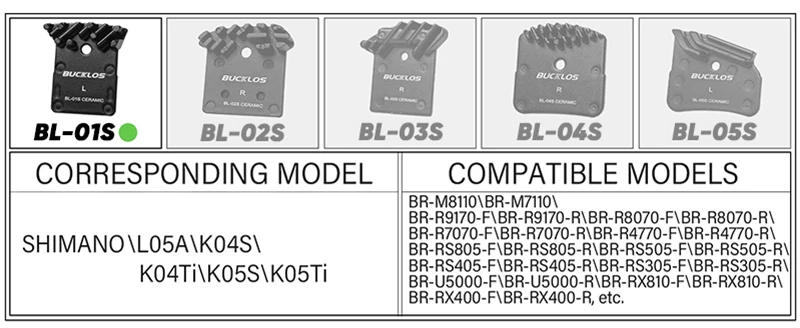 Description Picture 3 of itemBUCKLOS Ceramic Bike Disc Brake Pads MTB Hydraulic Brake Pad for Shimano L05A K04S K05S Road Mountain Bicycle Brake Pads