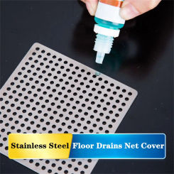 304 Stainless Floor Drain Pad  Sink Strainer Hair Filter Square Drain Cover Shower Drain Cover Bathroom Accessories