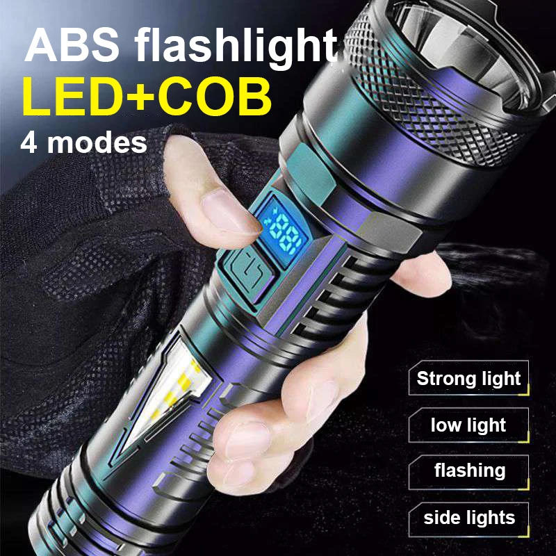 Description Picture 2 of item10000 Lumens Super Bright Long Range LED Flashlight Tactical Flashlight Outdoor Waterproof Flashlight Camping Lantern Torch