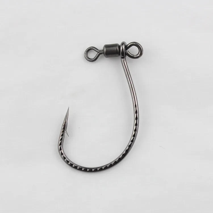 Description Picture 4 of item40pcs Long Shank Down shot Rig Hook Drop Shot Hook Wide gap Worm Hooks Swivel Fishing Hook for Soft Lure Bass pesca Connector