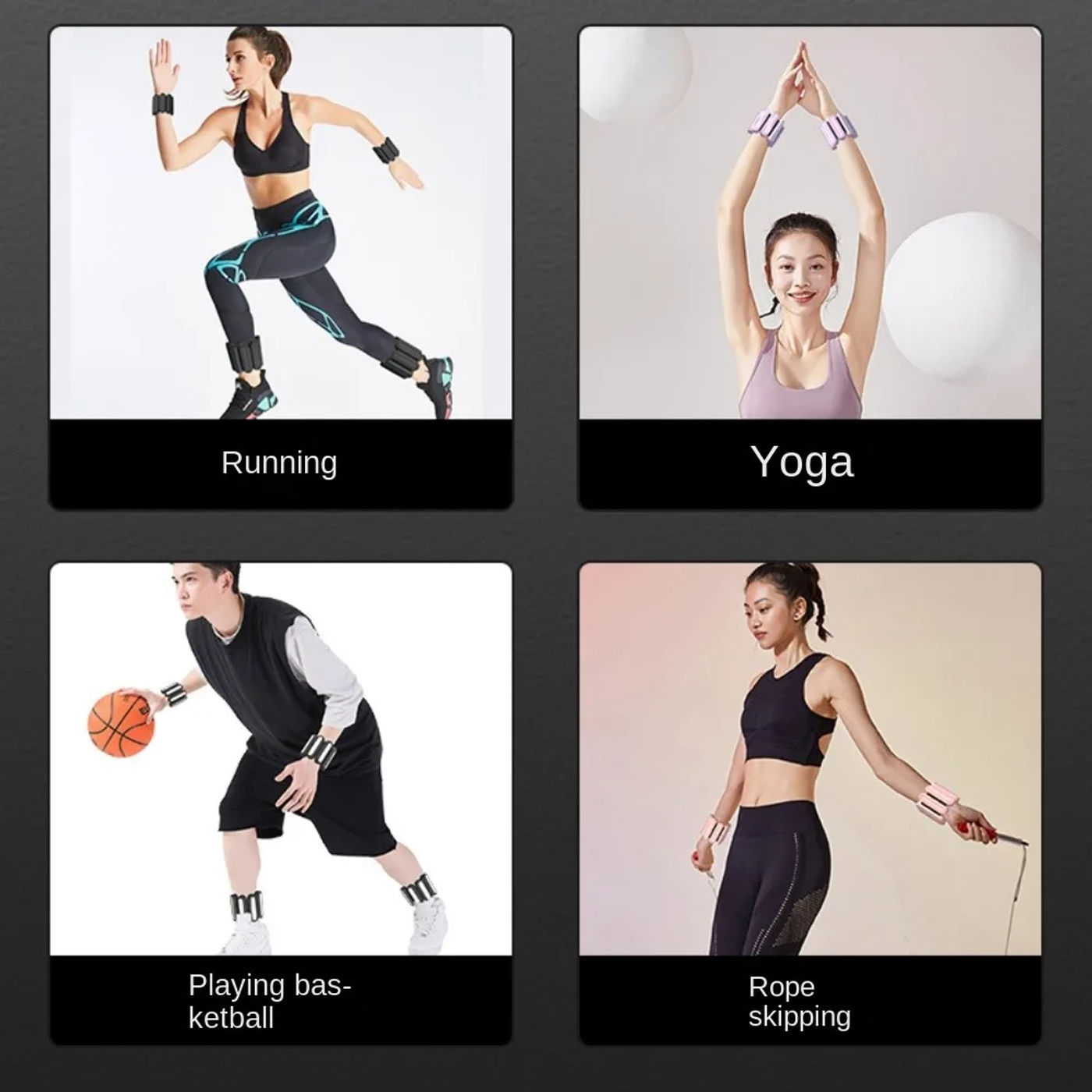 Description Picture 4 of itemNew Exercise Gear Sandbag Weight Bracelet Silicone Fitness Equipment Wrist Band Adjustable Wrist Weight Bracelet Outdoor