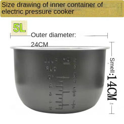 Suitable for pressure cooker Polaris 0305 ad inner pot, length 24cm  14cm high