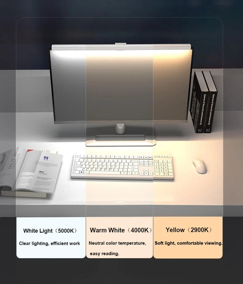 Description Picture 5 of itemLed Monitor Light Bar Stepless Dimmable Screen Hanging Light 50cm Eye-Care Desk Lamp USB Powered Table Lamp For Work Laptop