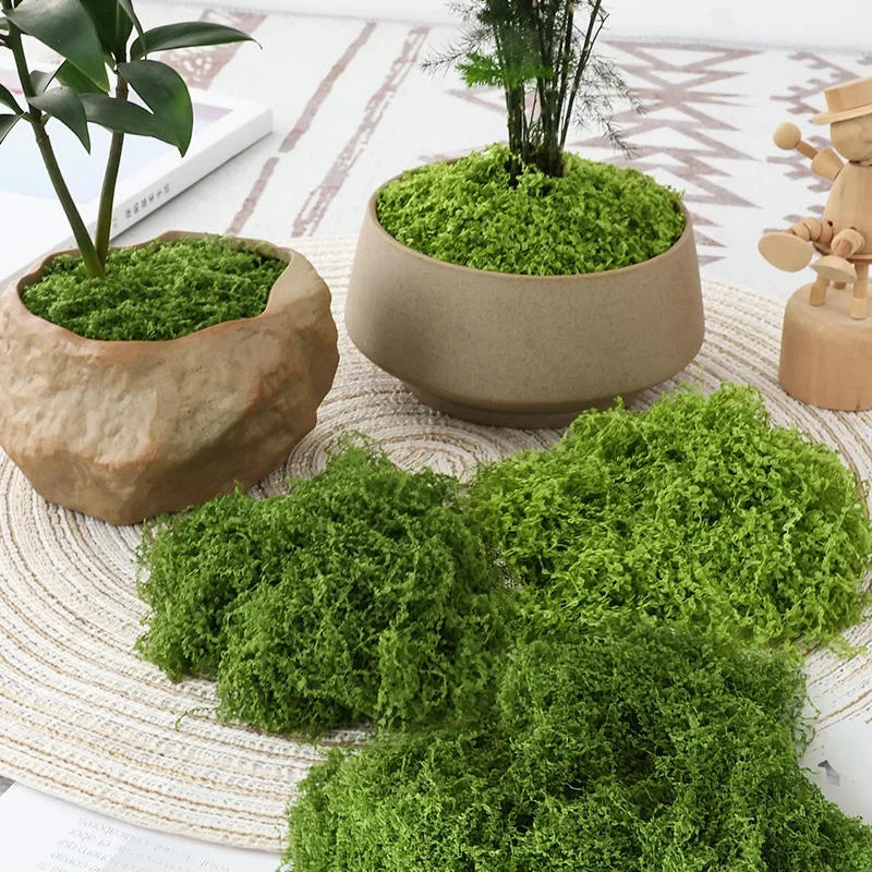 Description Picture 2 of item1pc fake plants home decor Simulated moss turf biomimetic artificial moss micro landscape layout ornaments lawn bonsai