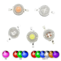 10pcs 1W 3W 5W High Power LED Chip Lamp Bulbs SMD COB Diodes Warm Cold White Red Green Blue Yellow 440 660nm Grow Light Beads