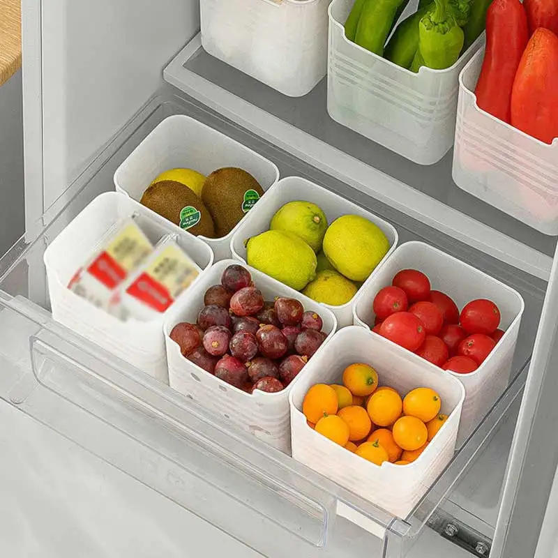 Description Picture 2 of itemFridge Door Storage Box Food Fresh Refrigerator Organizer Bin Food Container Kitchen Fruit Spice Vegetable Box Shelf Basket