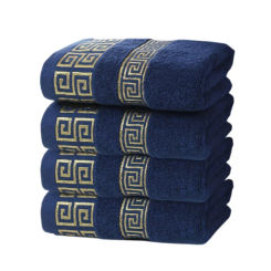 1/4/6pcs Cotton Towel Set Bathroom 35x75cm 70x140cm Embroidered Bath Towel Cover Personalized Sport Gift Towels Blue White Brown