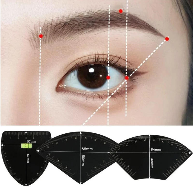 Description Picture 4 of itemStainless Steel Drawing Eyebrow Design Ruler for Tattoo Makeup Beginners Fast EyeBrow Drawing Auxiliary Tool Tattoo Accessories