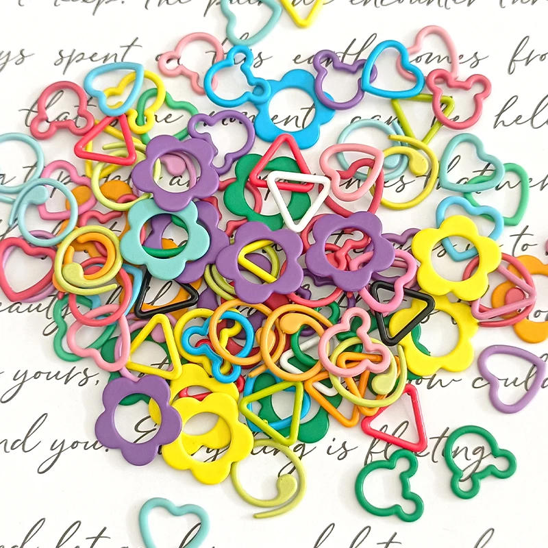 Description Picture 3 of item10/20/50pcs New Alloy Knitting Locking Markers Stitch Crochet Latch Knitting Tools Needle Clip Hook DIY Weaving Tool Mixed Color