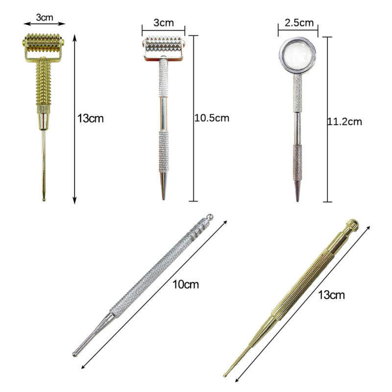 Description Picture 2 of itemRetractable Acupuncture Point Probe Ear Massage Brass Pen Massage Needle Detection Deep Tissue Auriculotherapy Ear Care Tool