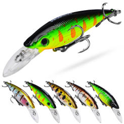 Floating Minnow Lure 9cm 8.5g for Bass & Culter Fishing - Lifelike Hard Bait with 3D Eyes, All-Water Use