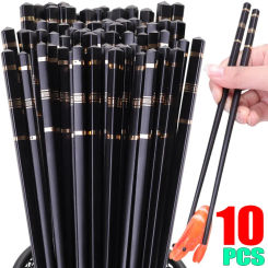 10/2PCS Reusable Sushi Chinese Chopsticks Korean Chopsticks Non-slip Chop Sticks Kitchen Dining Tableware Cutlery Set Accessorie