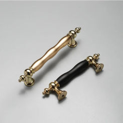 Fashion Ceramic Cabinet Handles Golden Kitchen Cupboard Door Handles Drawer Knobs European White Furniture Pulls
