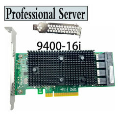 LSI 9400-16i SATA/SAS HBA Controller RAID 12 Gbps PCIe 16 Port Support NVME HDD