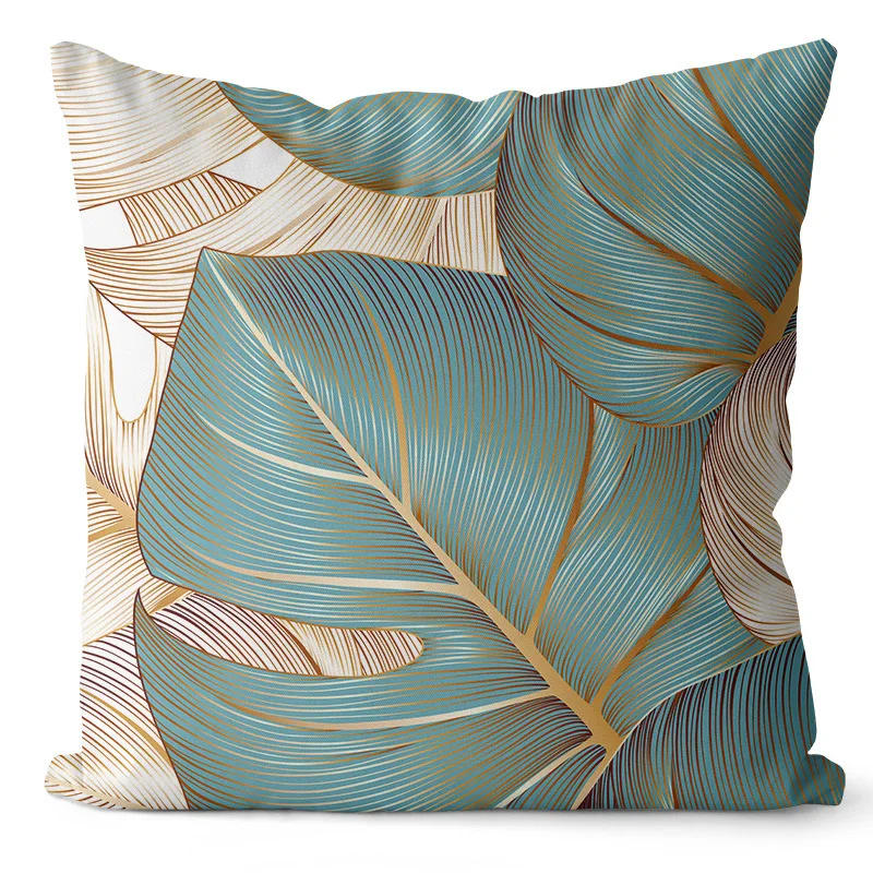 Description Picture 5 of itemLeaves Pattern Cushion Covers for Sofa Living Room Chair Waist Pillow Case Home Decoration Nordic Modern Pillow Covers
