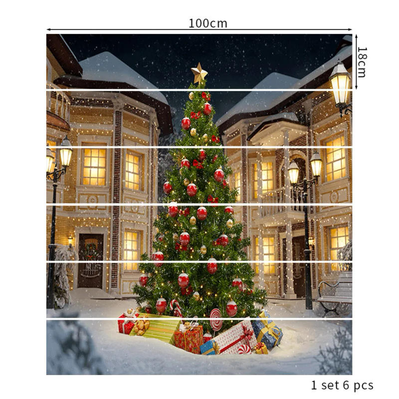 Description Picture 5 of itemChristmas Stairs Stickers Decoration Santa Claus Tree Snowman Staircase Upholstery Decor Wallpaper Ladder Covers Stairway Decal