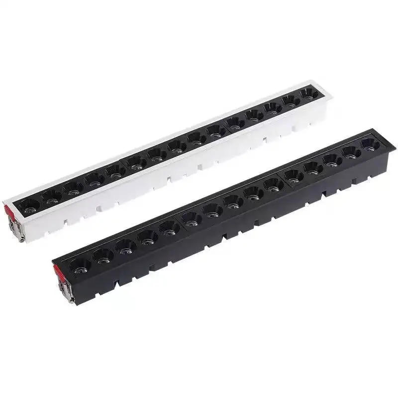 Description Picture 5 of itemDimmable LED grille light 10W/20W/30WAC110V220V line light embedded without main light tube light ceiling light indoor lighting