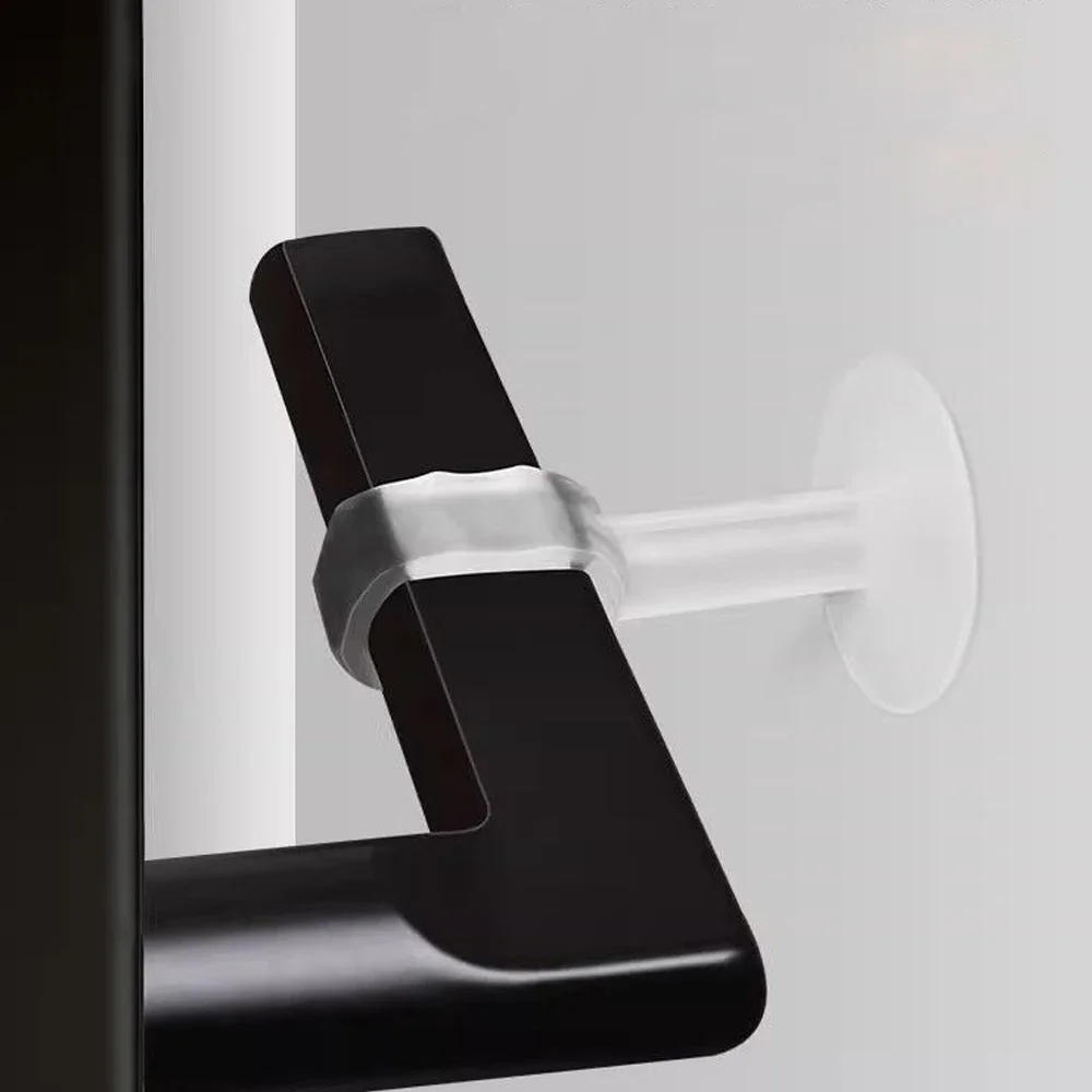 Description Picture 6 of itemTransparent Door Stop with Suction Cup New Rubber Anti-Collision Doors Handle Buffer Ring Wall Protection Pad Doorknob Mute Tool