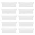 10 Pcs Blinds Bottom Plate Drapes Curtains Replacement Parts Slats 1400X490X020CM Pvc Bathroom Window Repair Kit