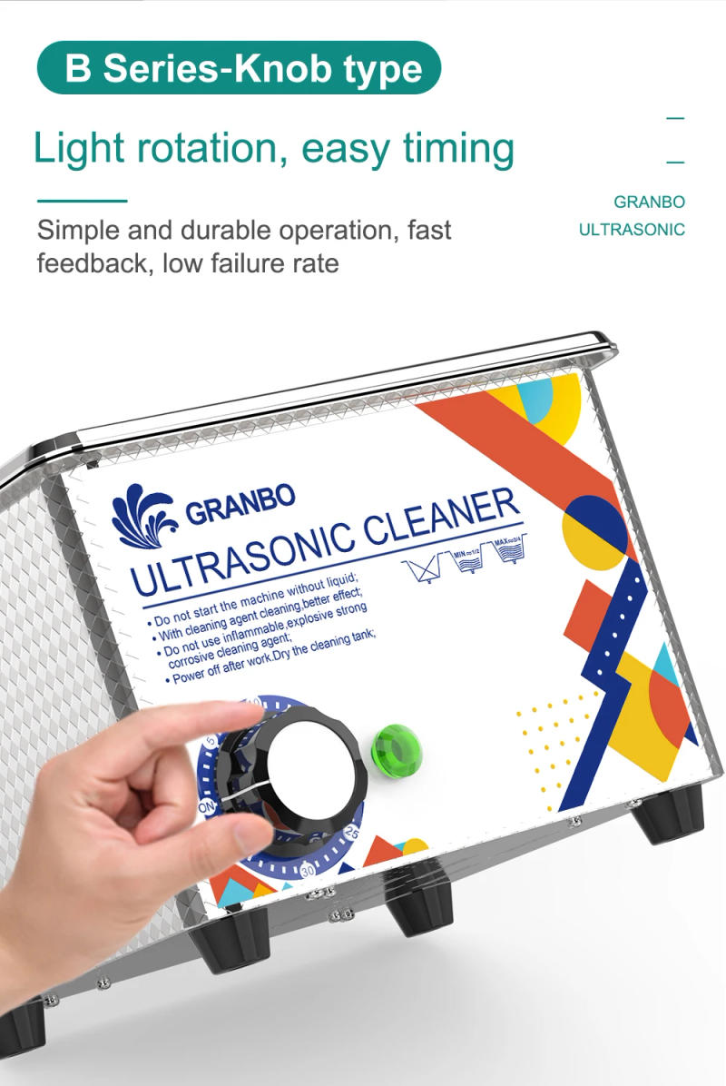 Description Picture 4 of itemGranbosonic Ultrasonic Cleaner 800ML 1L 40KHz 35W 60W Easy Operation Jewelry Glasses Makeup Washer Bath New Design