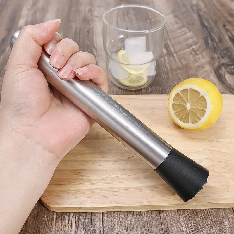 Description Picture 6 of itemStainless Steel Crushed Ice Hammer Multifunctional Popsicle Sticks Cocktail Swizzle Stick Fruit Lemon Muddle Pestle Bar Tools