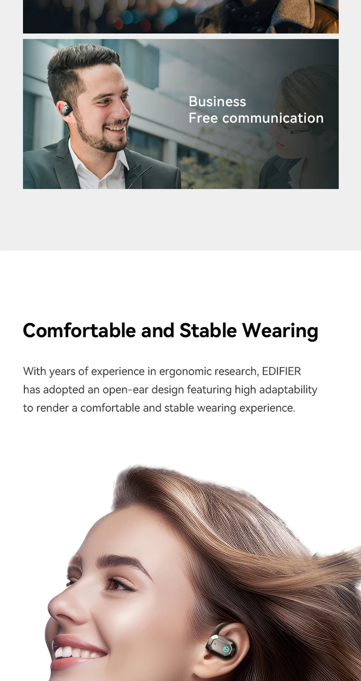 Description Picture 6 of itemEdifier Air 2 Open Ear Earphones Wireless Bluetooth Earbuds HECATE Gaming Headphones Low Latency Game Modes Bluetooth 5.3