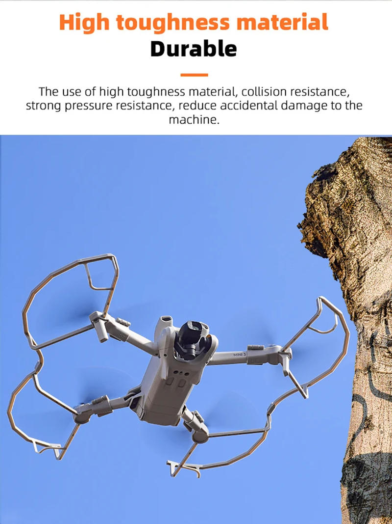 Description Picture 6 of itemPropeller Guard Props Blade Protector Cover Ring Landing Gear Leg for DJI Mini 3/Mini 3 Pro Crash Drone Protective Accessories