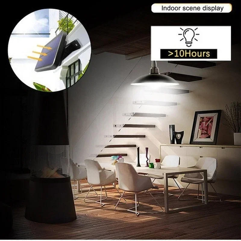 Description Picture 6 of itemSolar Pendant Light Outdoor Waterproof LED Lamp Double-head Chandelier Decorations with Remote Control for Indoor Shed Barn Room